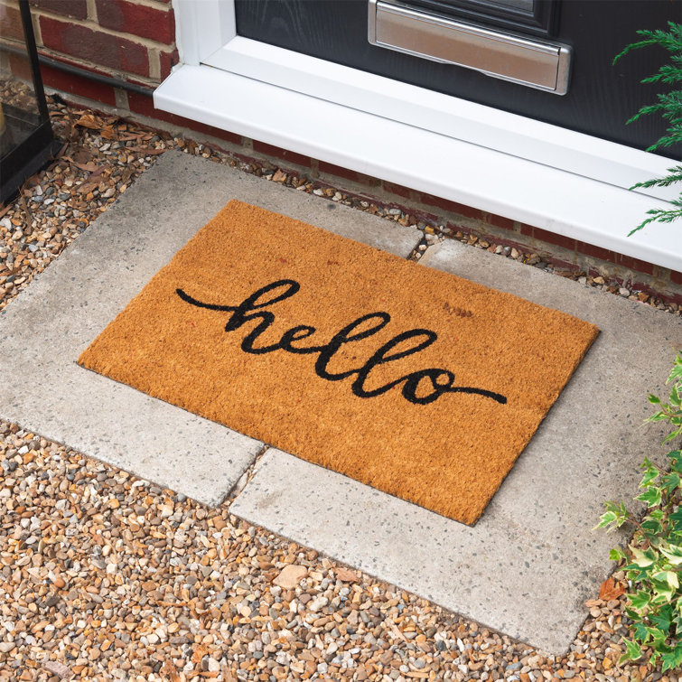 Nicola Spring Coir Door Mat Hello & Reviews Wayfair.co.uk